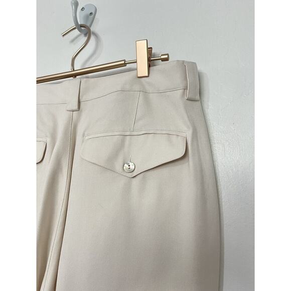 Tommy Bahama Womens Silk Pleated Straight Leg Pants Size 14 White Resort Vacay - Picture 6 of 8
